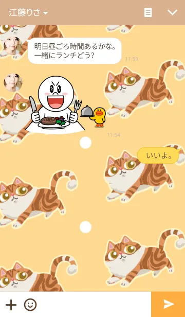 [LINE着せ替え] Budwei Cat Miss youの画像3
