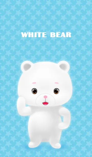 [LINE着せ替え] White Bear cuteの画像1