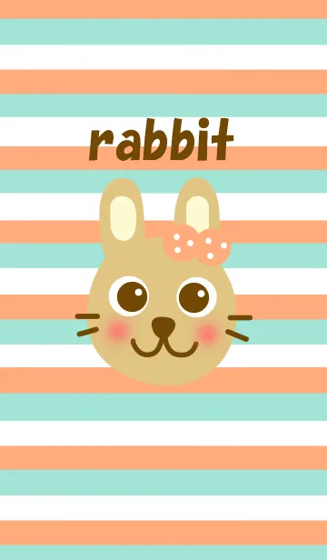 [LINE着せ替え] うさぎさんとしましまの画像1