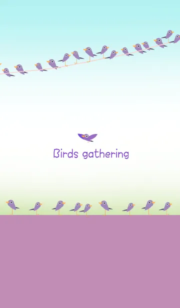 [LINE着せ替え] 小鳥の集会の画像1