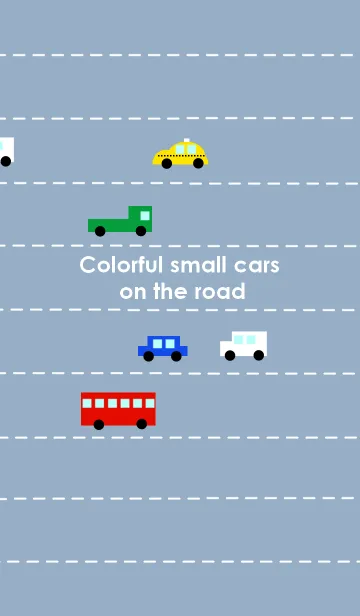 [LINE着せ替え] Colorful small cars on the roadの画像1