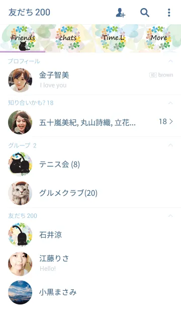 [LINE着せ替え] Colorful Clover Catの画像2