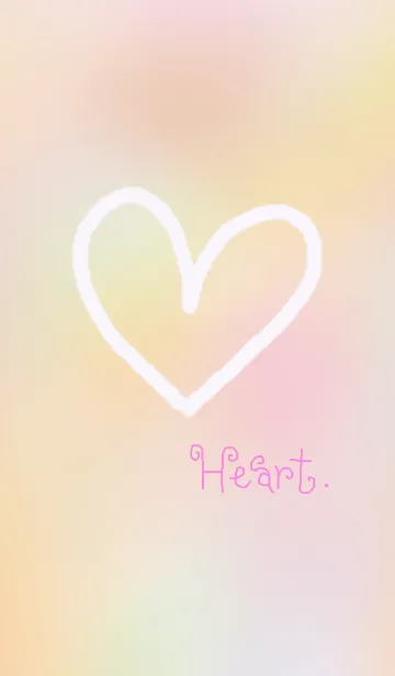 [LINE着せ替え] ★手書きハートのパステル調★の画像1