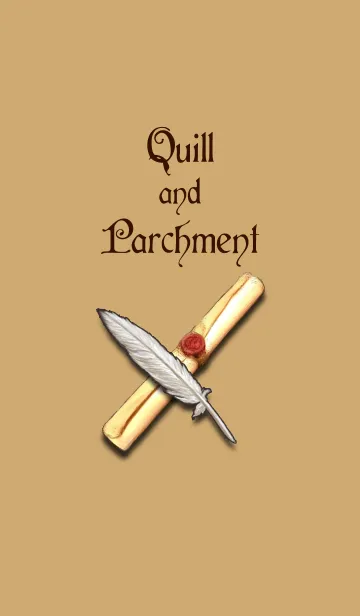 [LINE着せ替え] 羽ペンと羊皮紙の画像1