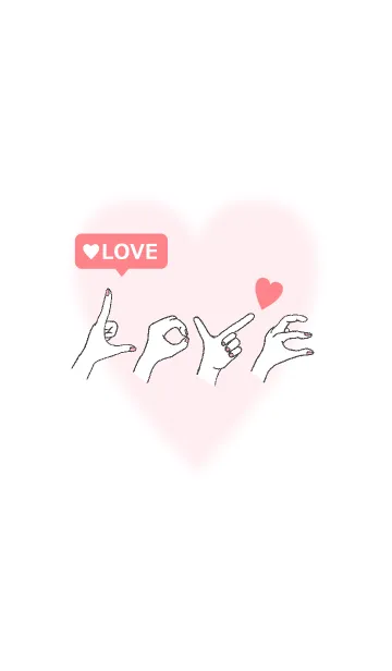 [LINE着せ替え] 恋するハンドサイン2の画像1