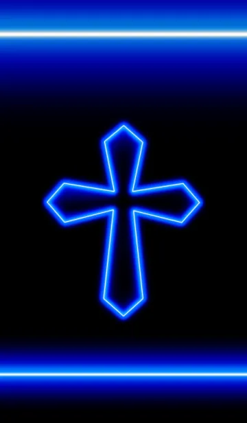 [LINE着せ替え] Cross neon blue2の画像1