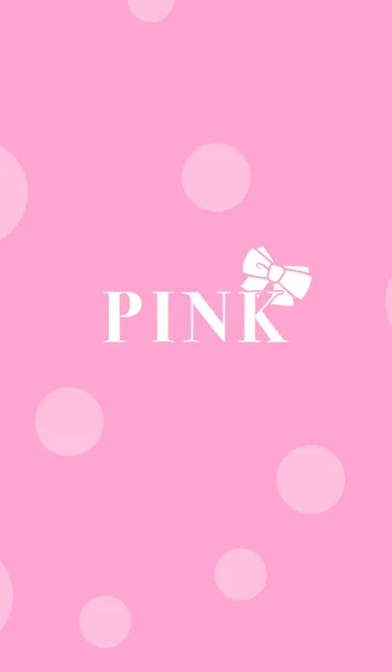 [LINE着せ替え] PINK！！水玉リボン☆の画像1