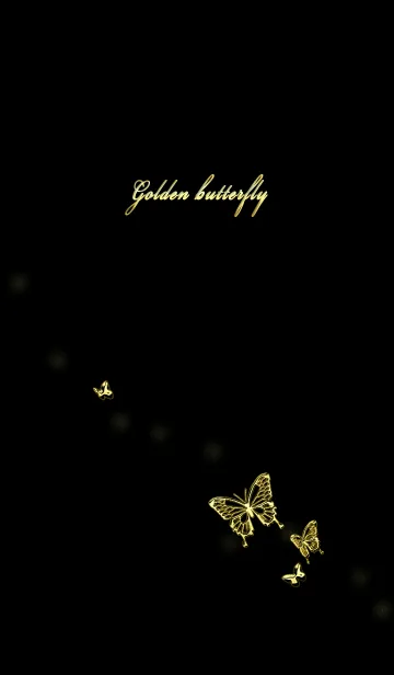 [LINE着せ替え] Golden butterflyの画像1
