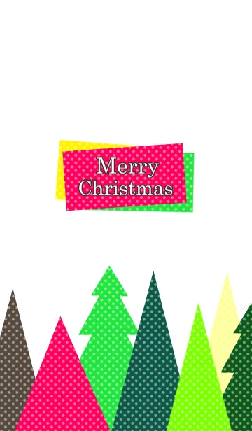 [LINE着せ替え] 水玉クリスマスツリーの画像1