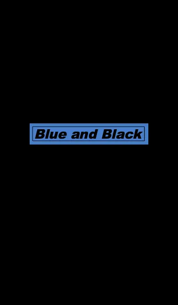 [LINE着せ替え] シンプルカラー ブルー/ブラックの画像1