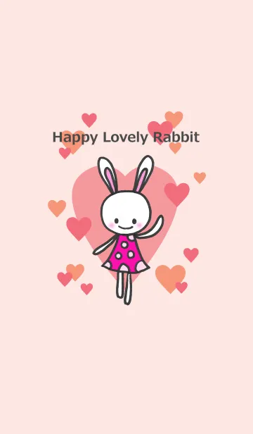 [LINE着せ替え] Happy Lovely Rabbit Aの画像1