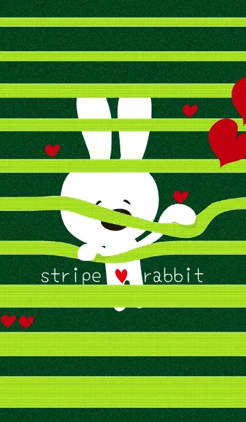 ストライプ うさぎのLINE着せ替え
