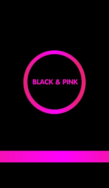 [LINE着せ替え] Simple Black ＆ Pink (Circle)の画像1