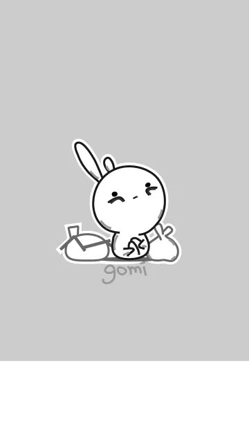 [LINE着せ替え] gomi (rabbit staring-4)の画像1