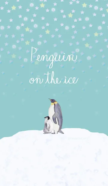[LINE着せ替え] 氷上のペンギンの画像1