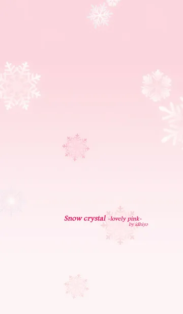 [LINE着せ替え] Snow Crystal -lovely pink- by ichiyoの画像1
