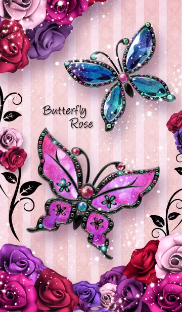 [LINE着せ替え] Butterfly Roseの画像1