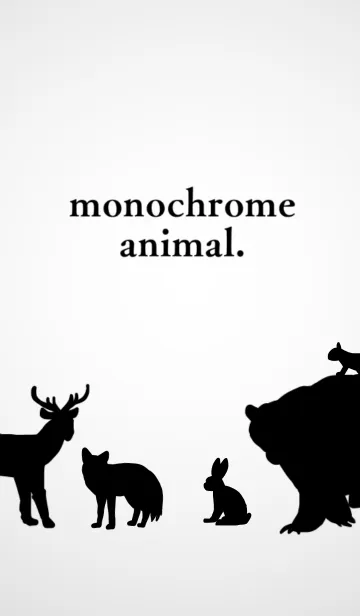 [LINE着せ替え] monochrome animal.の画像1