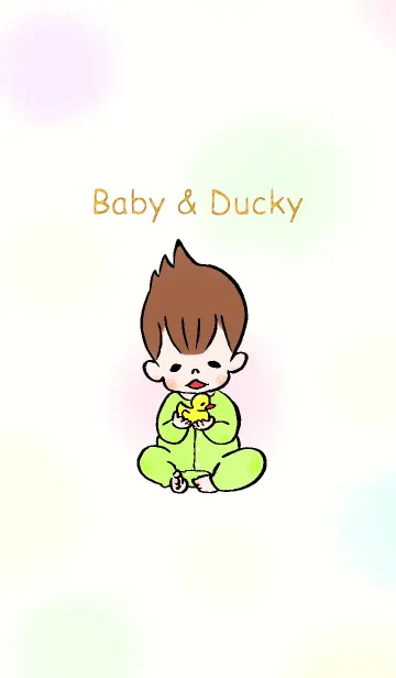 [LINE着せ替え] ベビーとあひるのオモチャの画像1