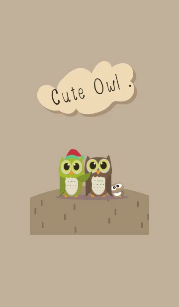 [LINE着せ替え] Cute Owl.の画像1