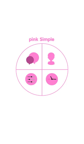 [LINE着せ替え] PINK SIMPLE V.2の画像1