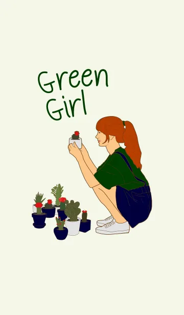 [LINE着せ替え] Willow: Green Girlの画像1