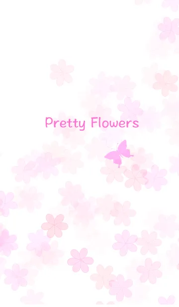 [LINE着せ替え] Pretty Pink Flowersの画像1