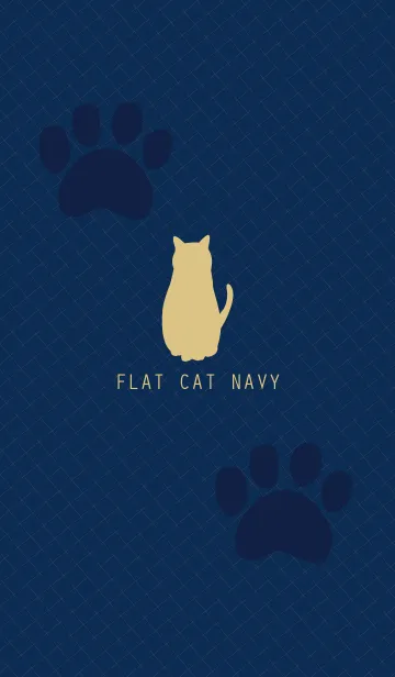 [LINE着せ替え] Flat Cat Navyの画像1