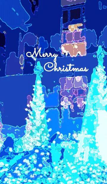 [LINE着せ替え] Merry Christmas (Blue)の画像1