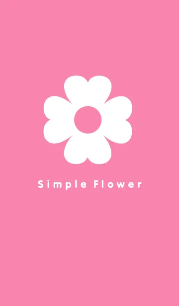 [LINE着せ替え] Simple Pink flower Themeの画像1