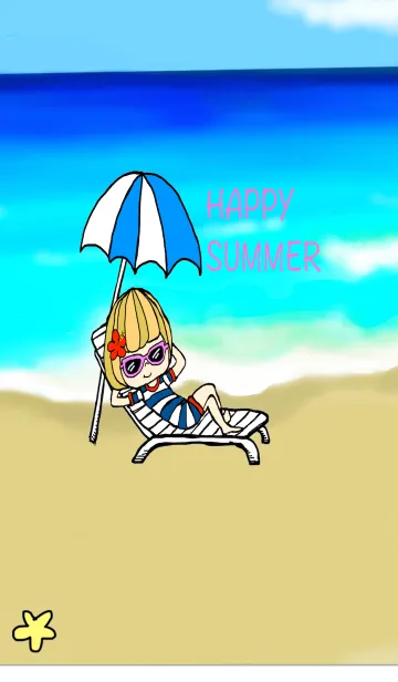 [LINE着せ替え] happy summerの画像1
