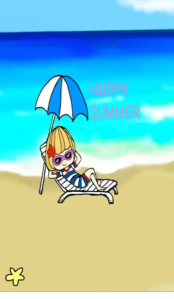 happy summerのLINE着せ替え