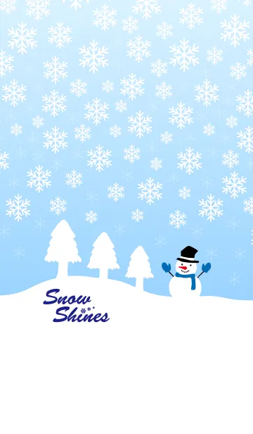 [LINE着せ替え] 雪は輝く-青-の画像1