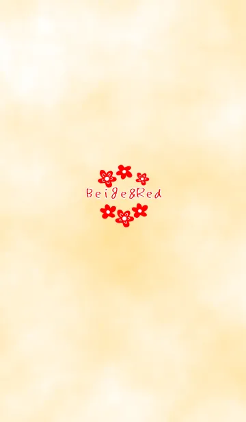 [LINE着せ替え] Beige＆Redの画像1