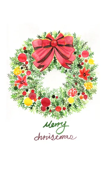 [LINE着せ替え] christmas wreath_01の画像1