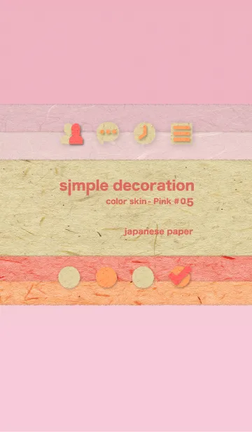[LINE着せ替え] simple decoration-pink 05の画像1