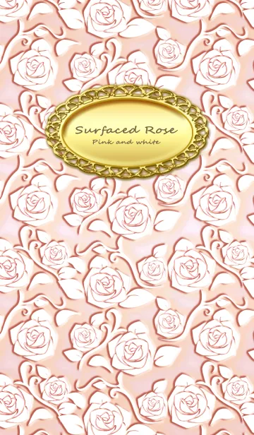 [LINE着せ替え] Surfaced Rose 白とピンクの画像1