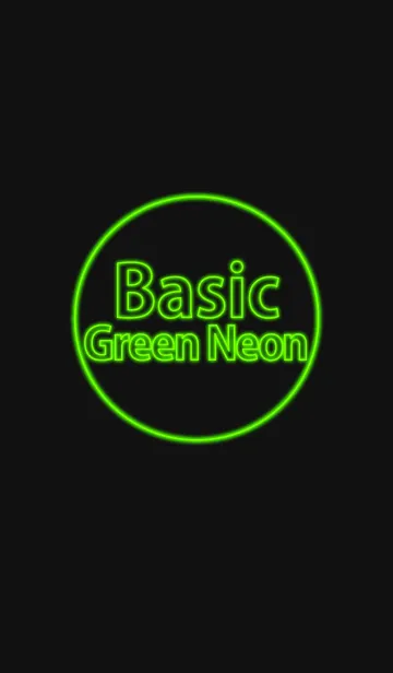 [LINE着せ替え] Basic Green Neonの画像1