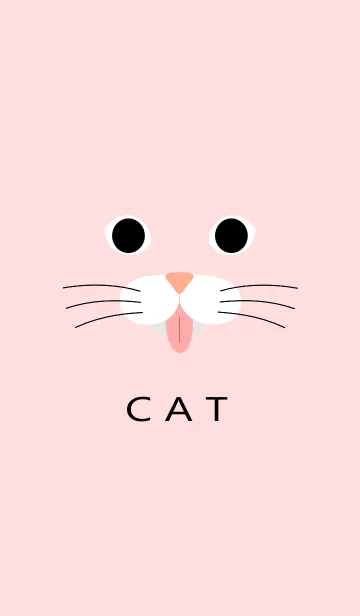 [LINE着せ替え] ねこ（ピンク）の画像1