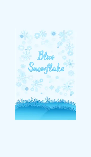 [LINE着せ替え] Blue Snowflakeの画像1