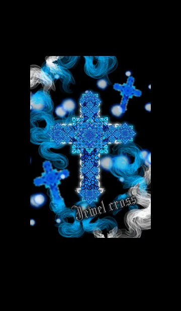 [LINE着せ替え] Jewel cross -Blue-の画像1