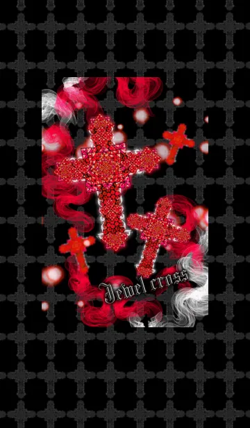 [LINE着せ替え] Jewel cross -Red-の画像1
