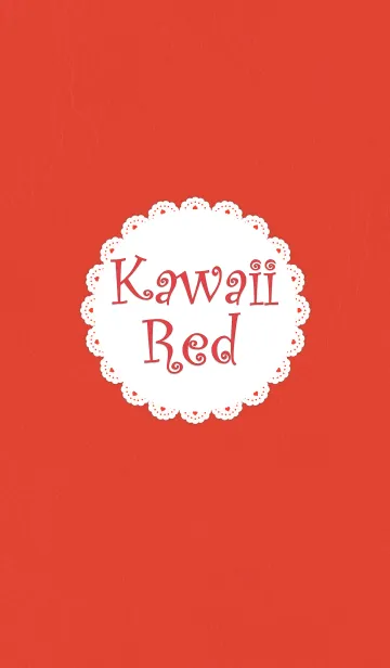 [LINE着せ替え] カワイイ赤(レース付き)の画像1
