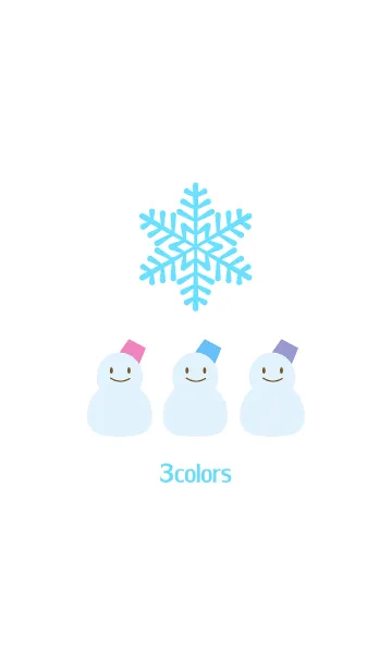 [LINE着せ替え] 3colors snowmanの画像1