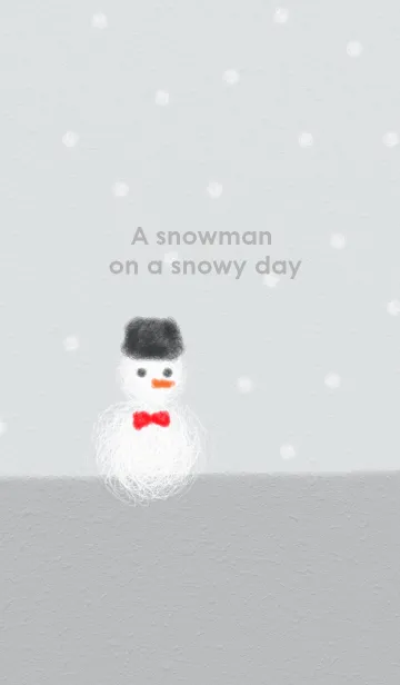 [LINE着せ替え] A snowman on a snowy dayの画像1