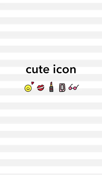 cute icon themeの着せ替えメイン画像