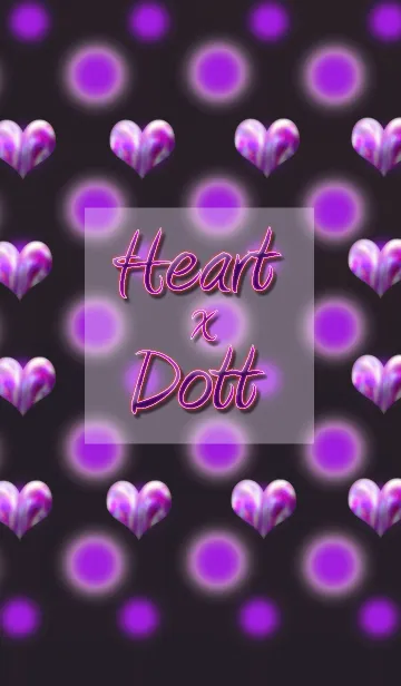 [LINE着せ替え] Heart X Dot X Purpleの画像1