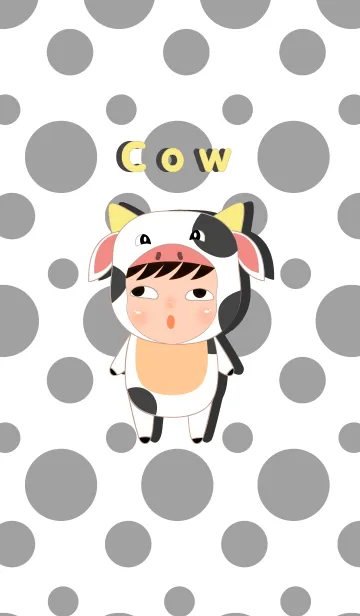 [LINE着せ替え] Cute cow themeの画像1