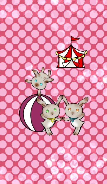 [LINE着せ替え] ミニレックスうさぎの三つ子のサーカス団の画像1