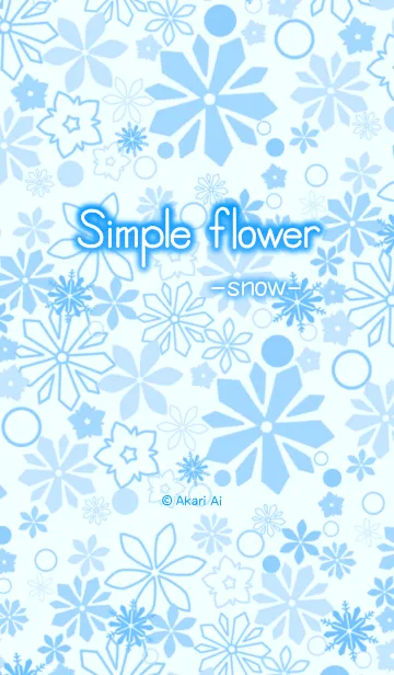 [LINE着せ替え] Simple flower -snow-の画像1